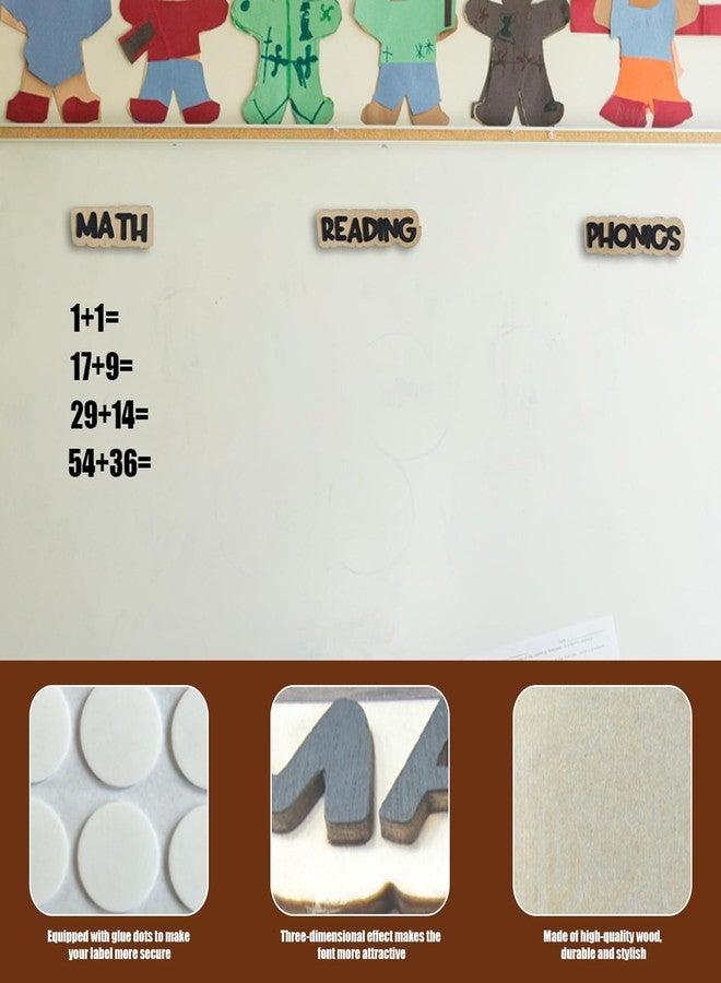 Bantlou White Board Magnetic Labels, 7 Wood Classroom White Board Magnets Classroom Objectives Display Classroom Labels, First Year Teacher, Teacher Appreciation Gift, Back to School - Image 3
