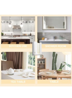 ShebSheb Wall Mounted Tissue Box No Punching Required For bathroom Kitchen Bedroom（Transparent Gold）  - Image 4