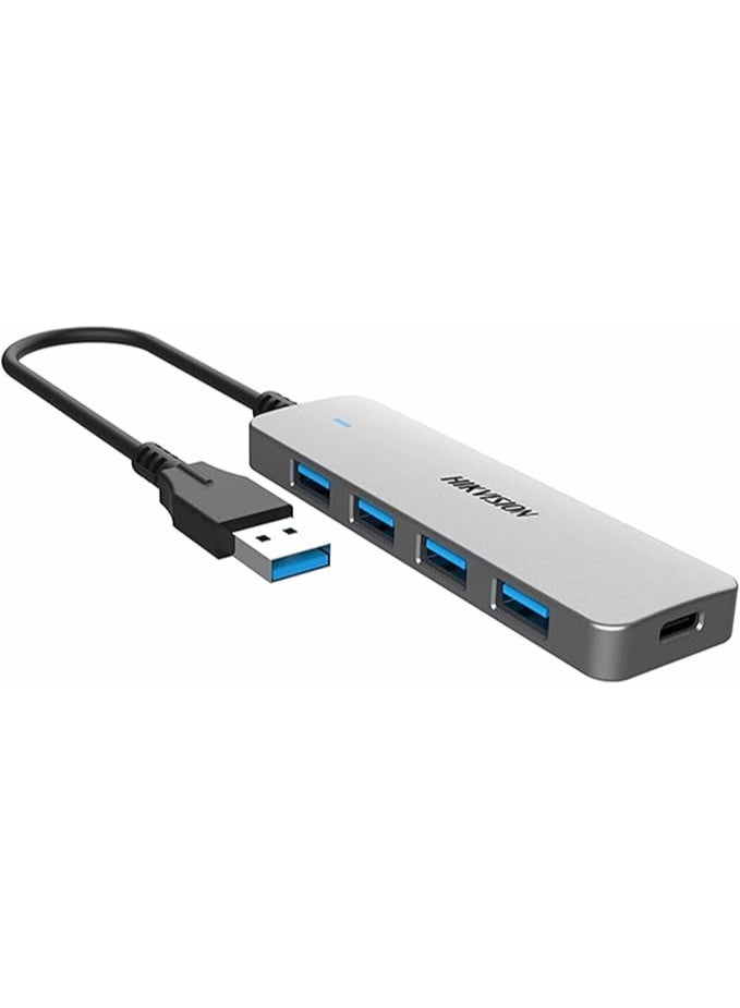 Hikvision DS401 4-in-1 Multi-Purpose USB Hub, USB 3.0, Gray, by Hikvision - Image 1