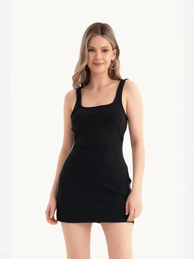 HICCUP Mini Bodycon Dress with a Built in Shorts