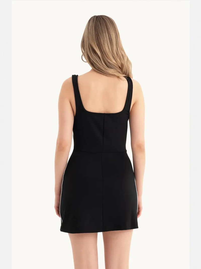 HICCUP Mini Bodycon Dress with a Built in Shorts