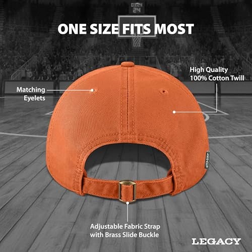 Legacy NCAA Officially Licensed Baseball Hat Texas Longhorns Lightweight Cap for Men Women Relaxed Twill Adjustable EZA Texas Orange One Size Fits Most Adjustable Fabric Closure - Image 3