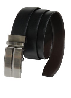 LAVERI LEATHER GENUINE LEATHER 35 MM FORMAL  BLACK AND BROWN BELT FOR MENS WITH AUTO LOCK BUCKLE  - Image 1