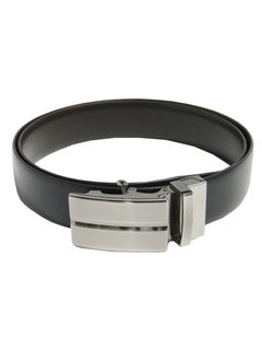 LAVERI LEATHER GENUINE LEATHER 35 MM FORMAL  BLACK AND BROWN BELT FOR MENS WITH AUTO LOCK BUCKLE  - Image 4