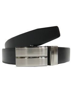 LAVERI LEATHER GENUINE LEATHER 35 MM FORMAL  BLACK AND BROWN BELT FOR MENS WITH AUTO LOCK BUCKLE  - Image 2
