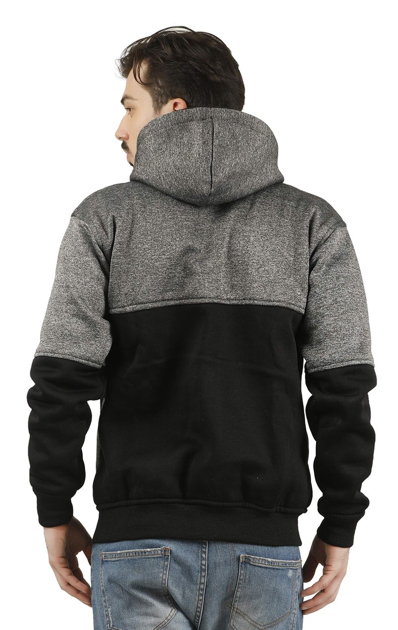 fanideaz Cotton Hooded Sweatshirt with Zip for Mens_Grindle Black_M, Regular - Image 5