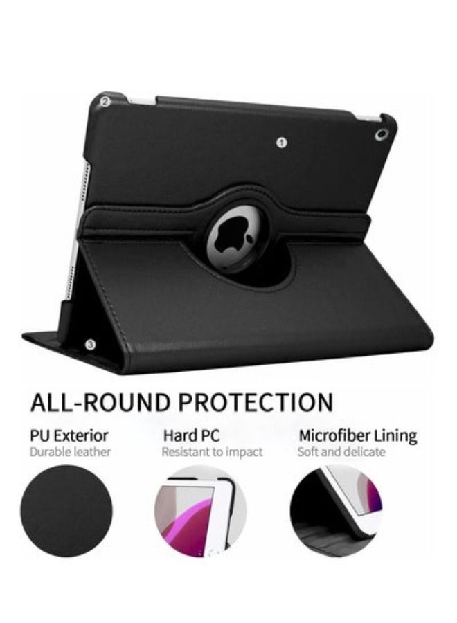 ACLIX Rotating Case for iPad 9th Generation 2021 8th Generation 2020 7th Gen 2019 10.2 Inch 360 Degree Rotating Protective Stand Cover with Auto Wake Sleep Function Black - Image 2