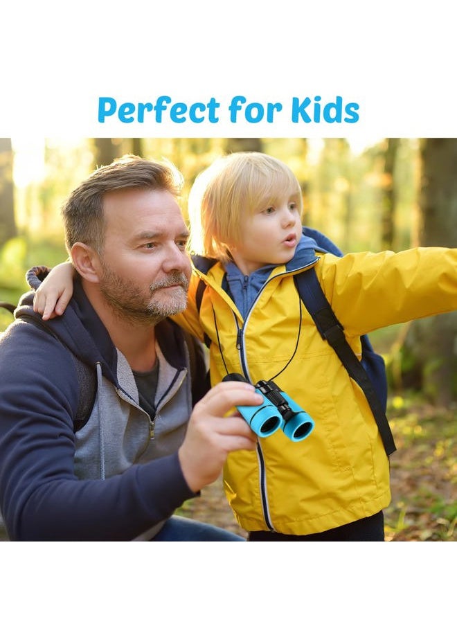 Yunsailing 4 Set Kids Binoculars Children Colorful Real Binoculars Set Shockproof High Resolution Binoculars with Magnifying Glass and Compass for Bird Watching Hunting Hiking Outdoor Exploring (Bright Color)  - Image 5
