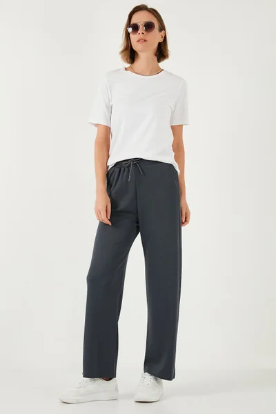 Lela Stretch Wide Leg Regular Fit Oysho Fabric Sweatpants Women's Sweatpants 5865881