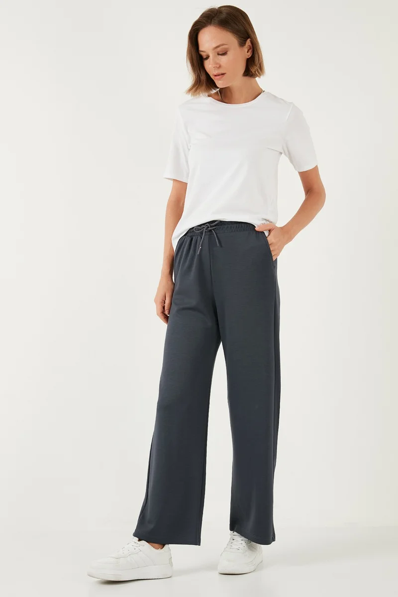 Lela Stretch Wide Leg Regular Fit Oysho Fabric Sweatpants Women's Sweatpants 5865881