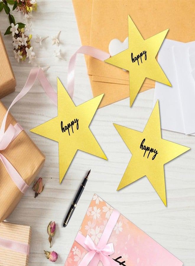 ldyllicStyle Star Cutouts, 11Inch Gold Star Cutouts, 24Pcs Double Printed Star Cardboard Cutout, Glitter Large Paper Star Decorations for Graduation Classroom Wall Wedding Movie Night Bulletin Board Party Supplies - Image 3