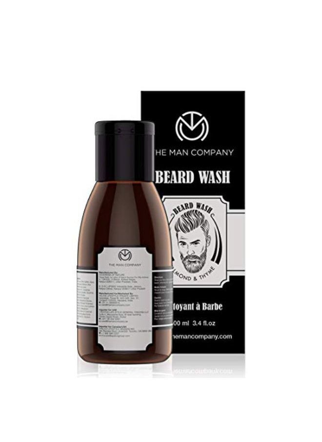 The Man Company - Beard Wash & Shampoo For Beard Softener With Almond And Thyme Essential Oils -100Ml - Image 1