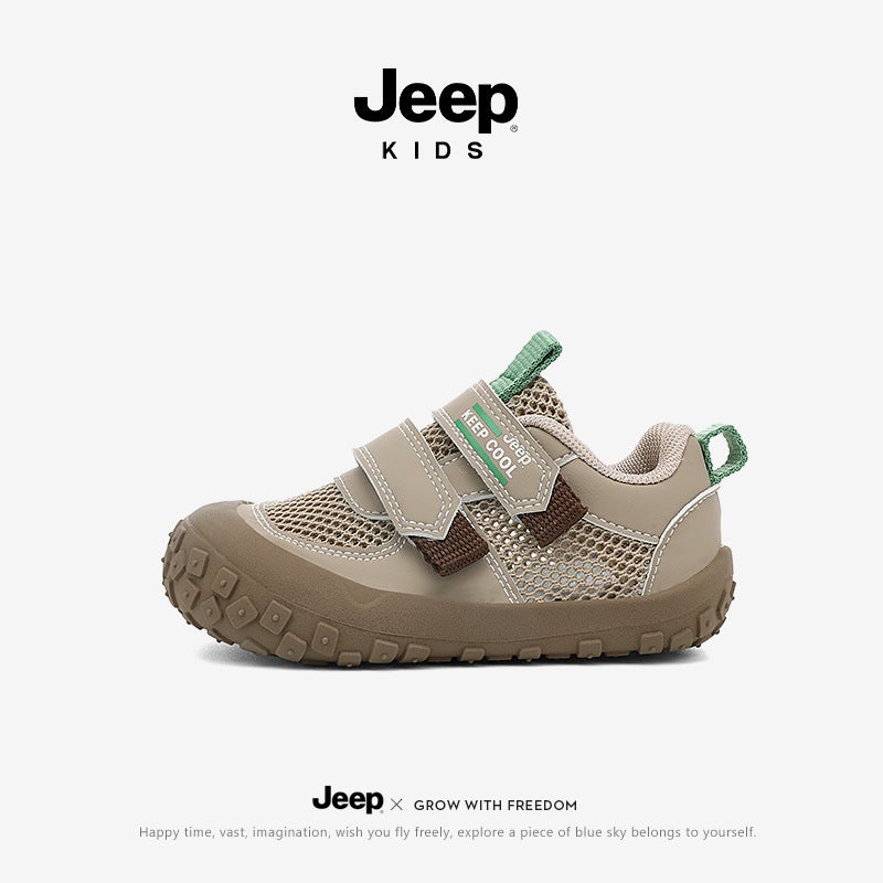 Jeep Jeep Boys' Shoes Summer Children'S Mesh Shoes Kindergarten Baby Shoes Soft Sole Lightweight Summer - Image 1