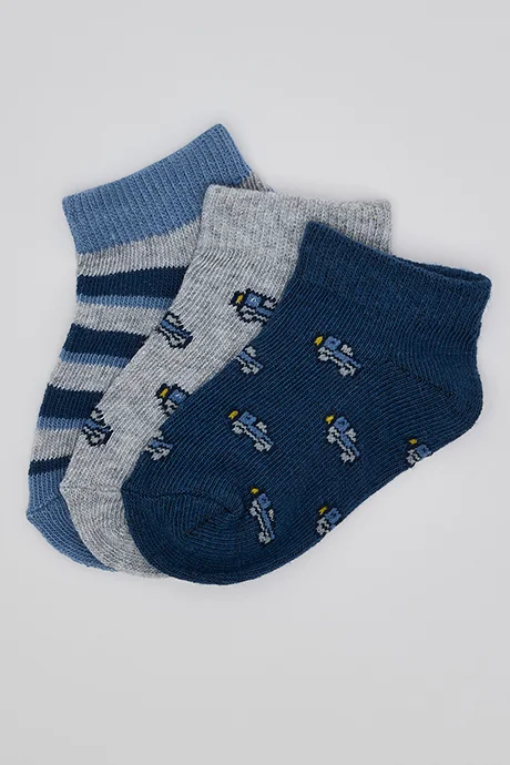 أر أند بي 3 Pack Printed Ankle Socks