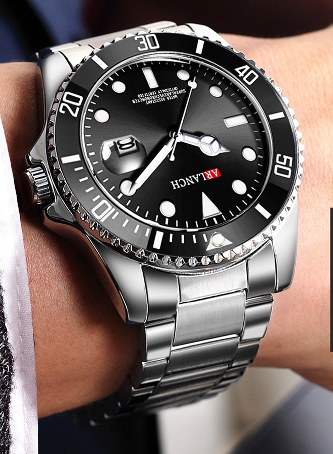 ARLANCH Watches For Men Analog Mens Watch 40Mm Large Face Easy Read Stainless Steel Business Watch Luminous Classic Luxury 30M Waterproof Mens Wrist Watches - Image 4