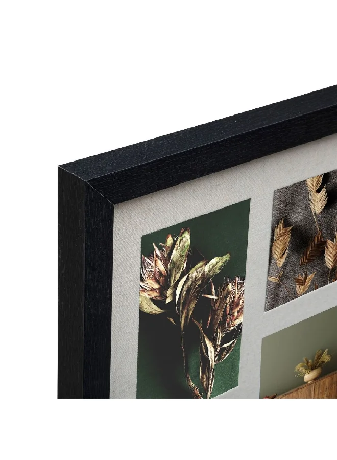 atmosphera Tony 16-Picture Collage Wooden Wall Photo Frame Black 3 x 63 x 63 cm 195243