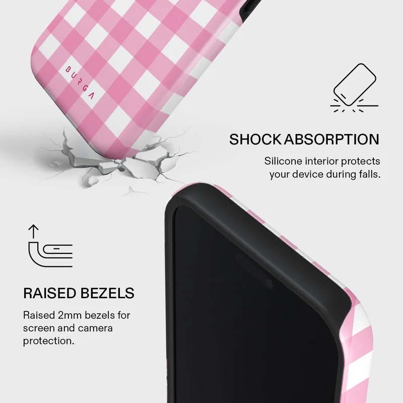 Burga iPhone 17 Pro Max Think Pink Burga iPhone 17 Pro Max Think Pink Premium Case Compatible with Hybrid Dual-Layer Hard Shell + Silicone Protection - Scratch-Resistant Shockproof Mobile Cover  | Best Price UAE