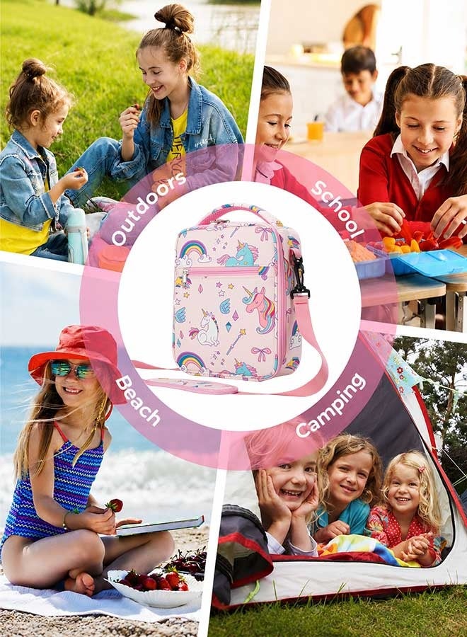 Super ZYouth Lunch Bags for Kids, Insulated Tote with Adjustable Shoulder Strap, Leakproof Thermal Lunch Box Bag for School, Picnic, Kindergarten, Travel - Image 5