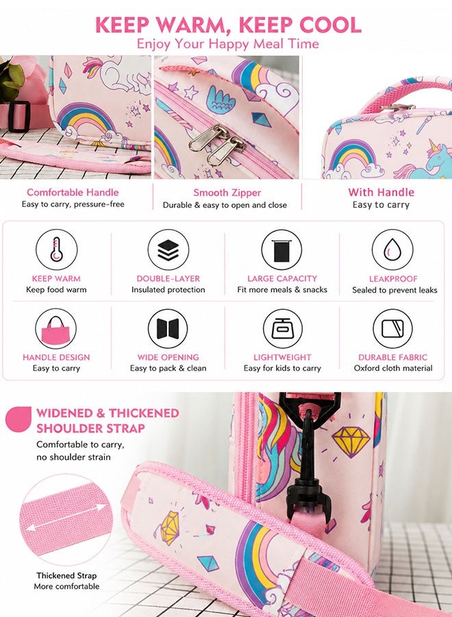 Super ZYouth Lunch Bags for Kids, Insulated Tote with Adjustable Shoulder Strap, Leakproof Thermal Lunch Box Bag for School, Picnic, Kindergarten, Travel - Image 4
