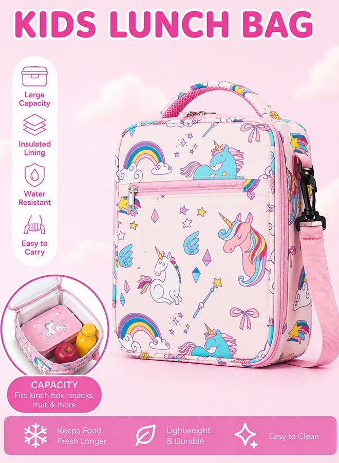 Super ZYouth Lunch Bags for Kids, Insulated Tote with Adjustable Shoulder Strap, Leakproof Thermal Lunch Box Bag for School, Picnic, Kindergarten, Travel - Image 1