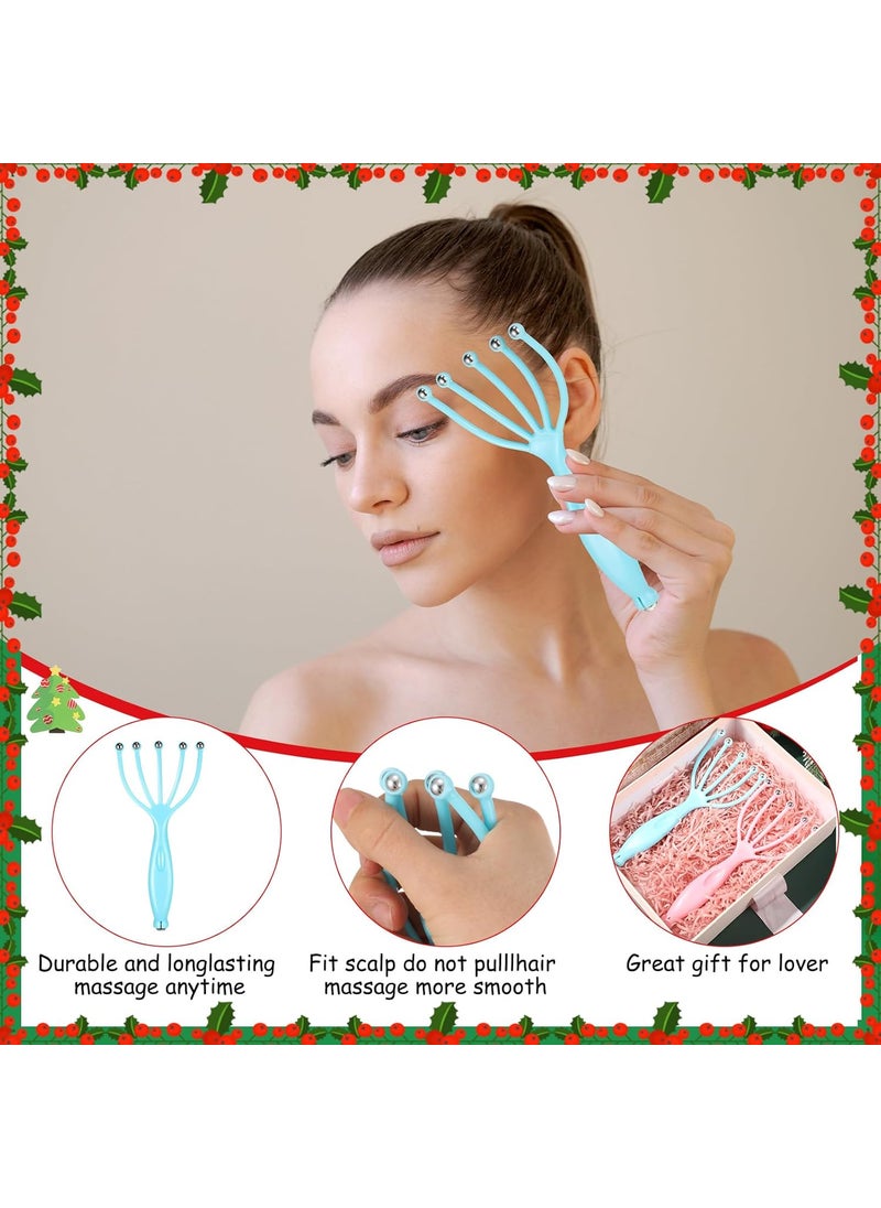TrelaCo TrelaCo 24 Pcs Scalp Massager Portable Handheld Spa Head Massager for Deep Relaxation and Stress Reduction Manual Head Massage Tool for Office Home Christmas GiftBlue Pink Black  - Image 3