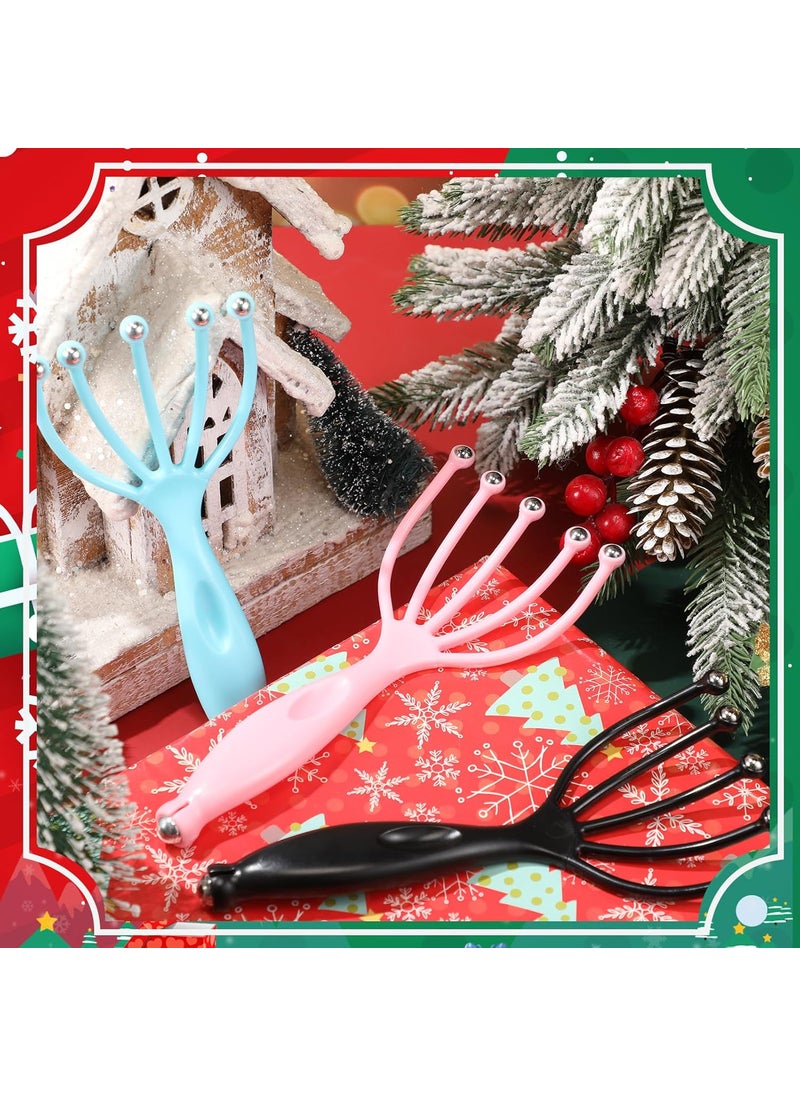 TrelaCo TrelaCo 24 Pcs Scalp Massager Portable Handheld Spa Head Massager for Deep Relaxation and Stress Reduction Manual Head Massage Tool for Office Home Christmas GiftBlue Pink Black  - Image 5