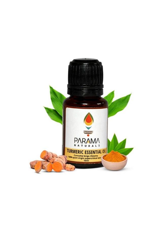 PARAMA NATURALS - Pure Turmeric Essential Oil 15Ml 100% Undiluted Therapeutic Grade Oil For Aromatherapy And Skin Care. - Image 1