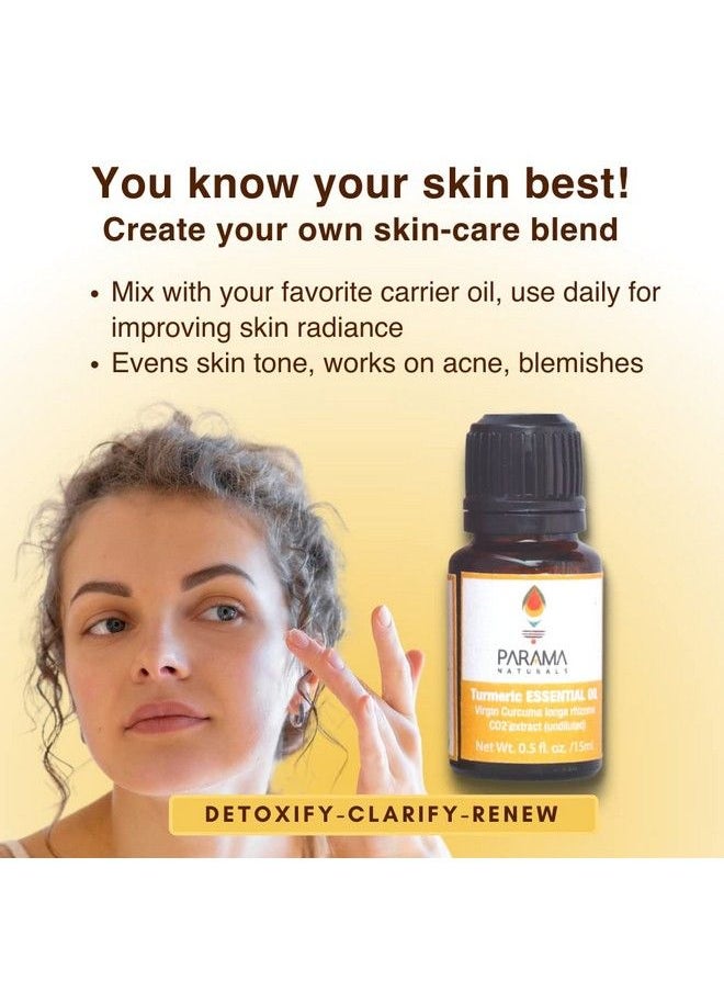 PARAMA NATURALS - Pure Turmeric Essential Oil 15Ml 100% Undiluted Therapeutic Grade Oil For Aromatherapy And Skin Care. - Image 1