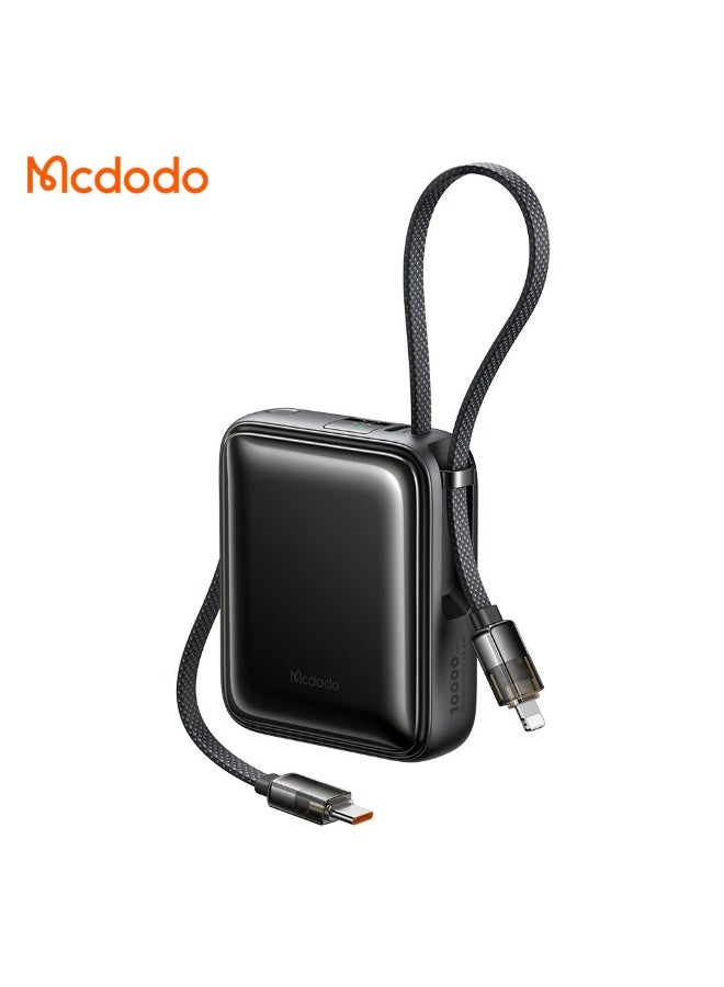Mcdodo MC-2550 PowerBank Mini 10.000mah Fast Charging 22.5W Power Bank Built in Cable iP Android - Image 1