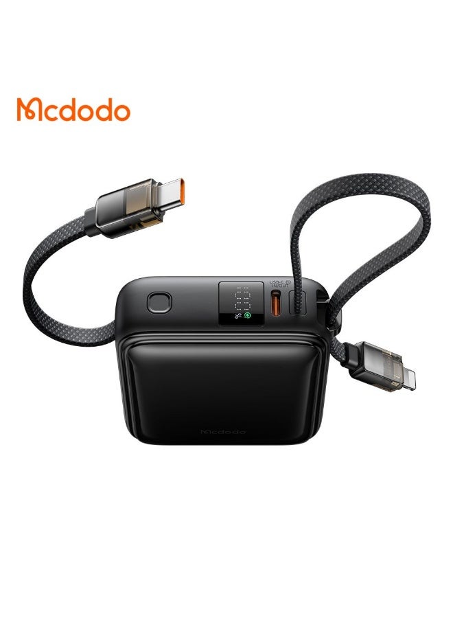 Mcdodo MC-2550 PowerBank Mini 10.000mah Fast Charging 22.5W Power Bank Built in Cable iP Android - Image 3