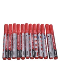 PRIMA Prima white board marker erasable ink set of 12 pcs. - red  - Image 1