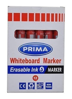 PRIMA Prima white board marker erasable ink set of 12 pcs. - red  - Image 2