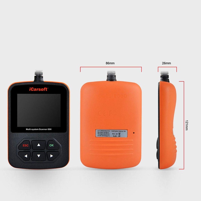 Icarsoft I906 Compatible For Volvo/Saab Obd2 Diagnostic Scanner Multi-System Engine Abs Srs - Image 5