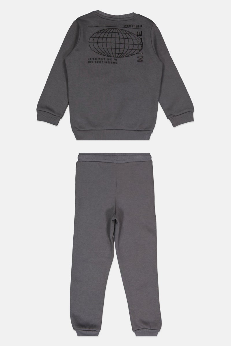 Nicce Kids Boy 3 Pieces Brand Logo Sweatshirt And Sweatpants Set, Multicolor - Image 5
