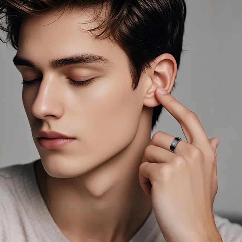 New Q520 Smart Ring Ecg Heart Rate True Blood Oxygen Thermometer Step Waterproof Men'S Ring - Image 3