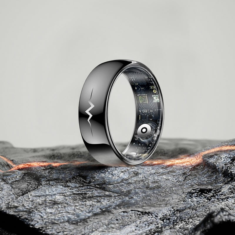 New Q520 Smart Ring Ecg Heart Rate True Blood Oxygen Thermometer Step Waterproof Men'S Ring - Image 4