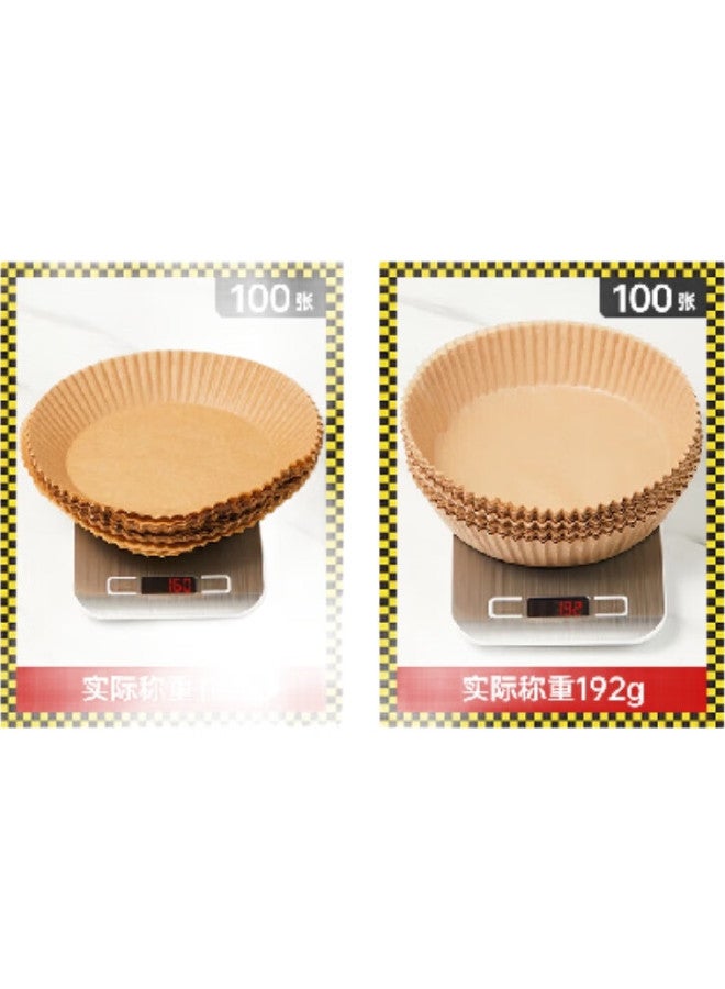 COOKER KING Chuidahuang Air Fryer Paper Liners, Silicone Oil Paper Trays For Home Baking, Oil-Absorbing Paper For Roasting Meat, Round 16Cm, 50 Sheets - Image 2