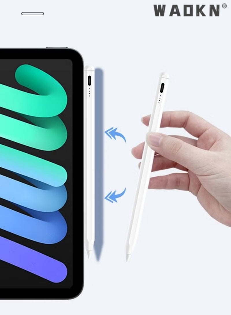 WAOKN Stylus pen for iPad with palm rejection function, active pencil compatible (2018-2022) Apple iPad Pro,iPad 10/9/8/7/6th generation, iPad Air 5/4/3 Generation, iPad Mini 6/fifth generation - Image 4