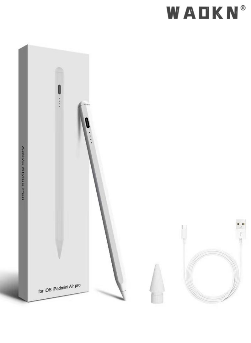 WAOKN Stylus pen for iPad with palm rejection function, active pencil compatible (2018-2022) Apple iPad Pro,iPad 10/9/8/7/6th generation, iPad Air 5/4/3 Generation, iPad Mini 6/fifth generation - Image 1
