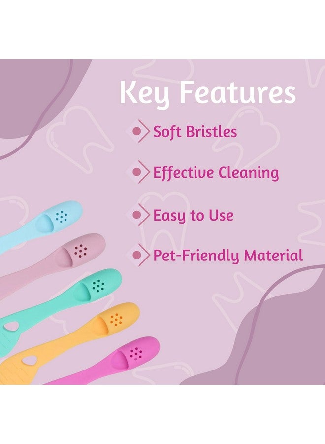 فرشاة أسنان للقطط والكلاب لتنظيف الأسنان - (فرشاة أسنان إندكس) شعيرات ناعمة للعناية بالأسنان بسهولة فرشاة أسنان مناسبة للكلاب والجراء والقطط والحيوانات الأليفة الصغيرة (عبوة من قطعة واحدة) - Image 5