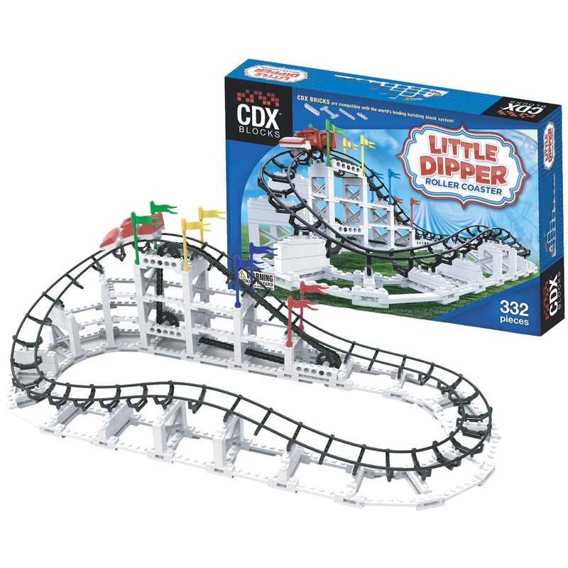 CDX Blocks Little Dipper  324 Pcs Building Brick Set Gravity Powered Roller Coaster Model Promotes STEM Learning - Image 2