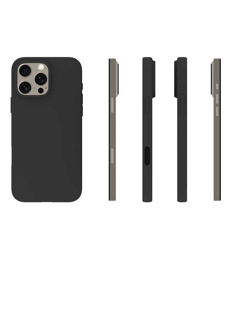 URBBKING Case Cover With Soft Liquid Silicone Protection Anti-Scratch For iPhone 16 Pro Max Black  - Image 5