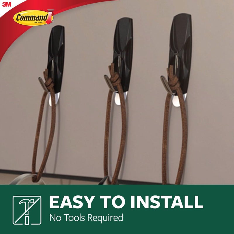 Command Outdoor Medium Black Wire Toggle Hooks, 2 Hooks and 3 Strips, Damage-Free Hanging Wall Hook for Hanging Outdoor Wall Decor with Weather Resistant Strips, Holds up to 2 lb - Image 4
