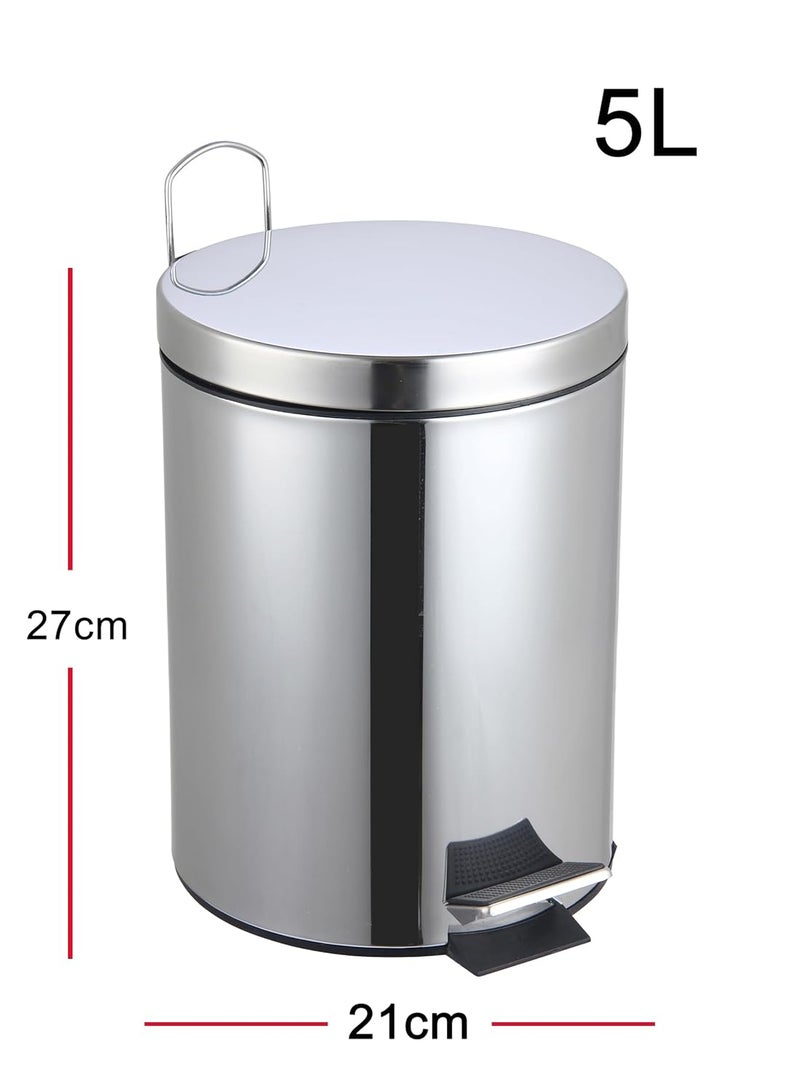Feelings Stainless Steel Round Step Dustbin 30L - Image 2