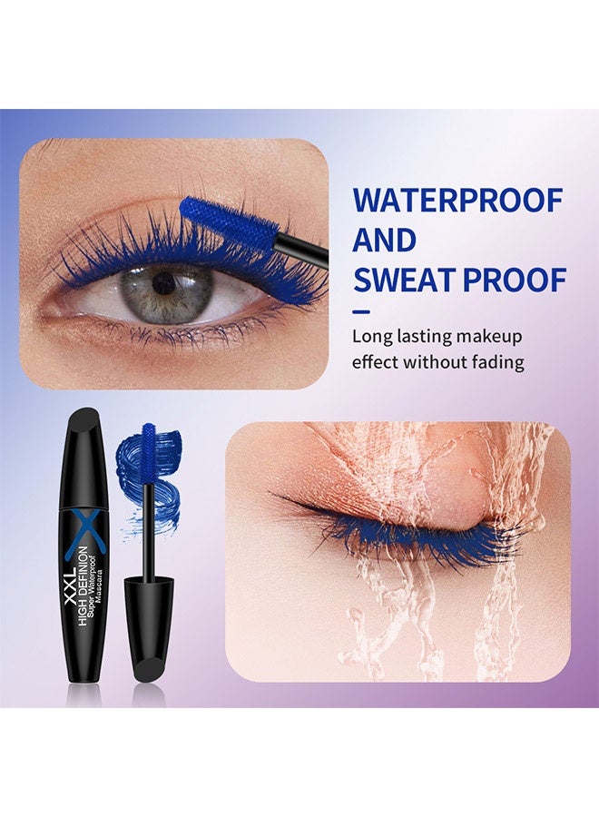 SHEDOES High Definion Super Waterproof Mascara，Colored Mascara Volume and Length,Waterproof Smudge-proof Mascara -# Blue - Image 5