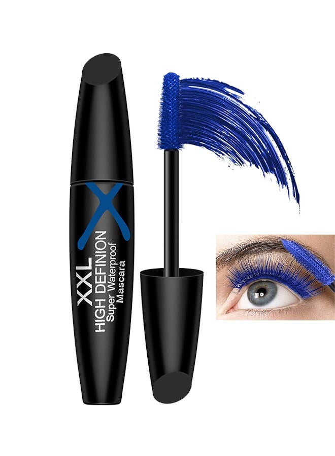 SHEDOES High Definion Super Waterproof Mascara，Colored Mascara Volume and Length,Waterproof Smudge-proof Mascara -# Blue - Image 1