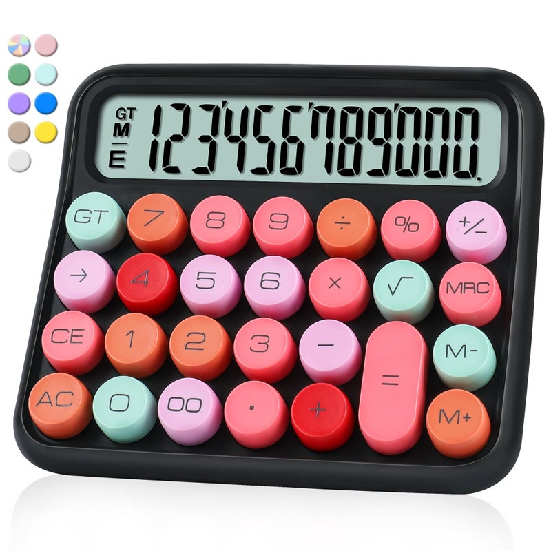 VEWINGL Mechanical Calculator 12 Digit Desk Calculator with Extra Large 5" LCD Display, Big Easy-Press Buttons, 15Â° Tilted Screen, Office & School Desktop Calculator - Image 1