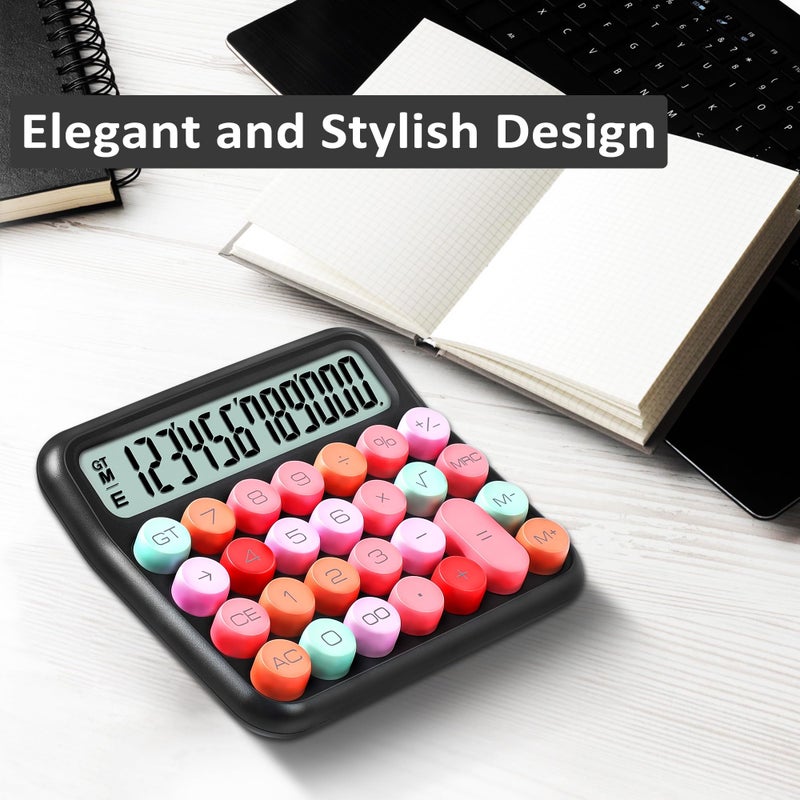VEWINGL Mechanical Calculator 12 Digit Desk Calculator with Extra Large 5" LCD Display, Big Easy-Press Buttons, 15Â° Tilted Screen, Office & School Desktop Calculator - Image 2