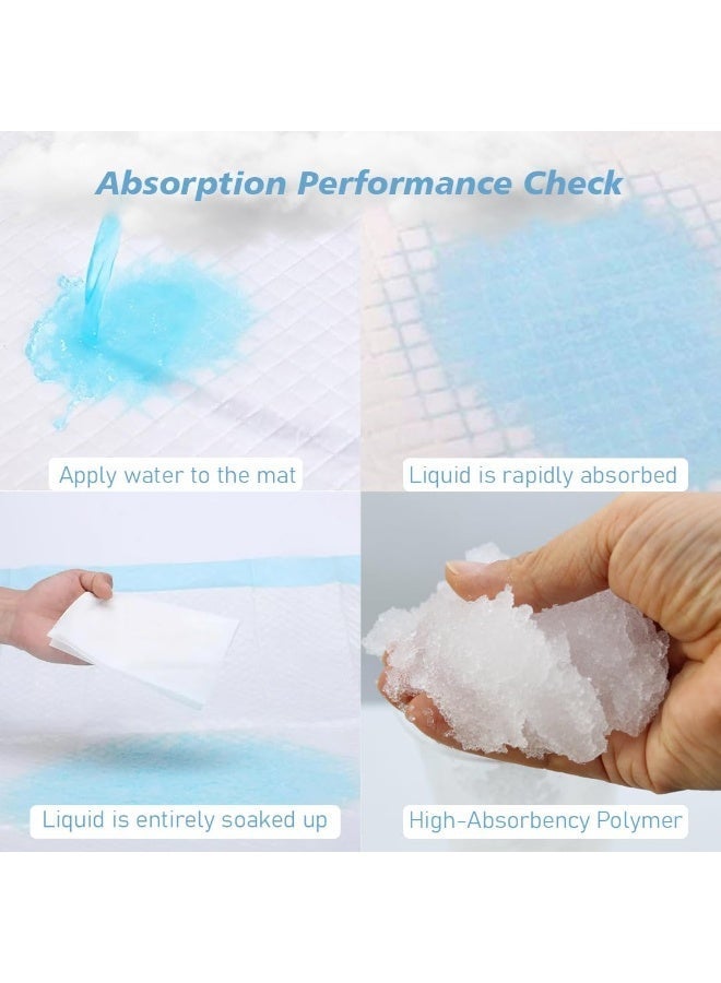 Cute 'n' Cuddle عبوة من 180 حفاضة قابلة للاستخدام مرة واحدة ناعمة فائقة الامتصاص مقاومة للماء بطانة حصيرة تغيير خالية من الفوضى غطاء حصيرة تغيير الأطفال وسادات السرير، زرقاء، 60 سم × 90 سم - Image 2