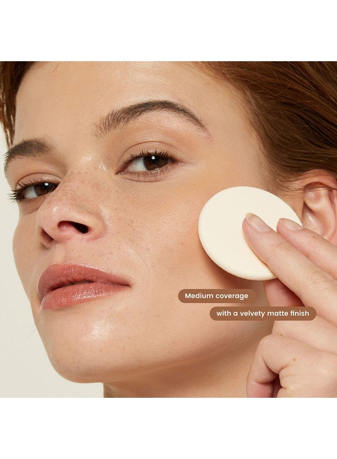 JOAH Perfect Complexion Cashmere Powder Foundation Medium Face Coverage Matte Finish Korean Makeup Compact Design For Oily & All Skin Types 16 Hour Wear Fair With Neutral Undertones - Image 3